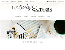 Tablet Screenshot of creativelysouthern.com